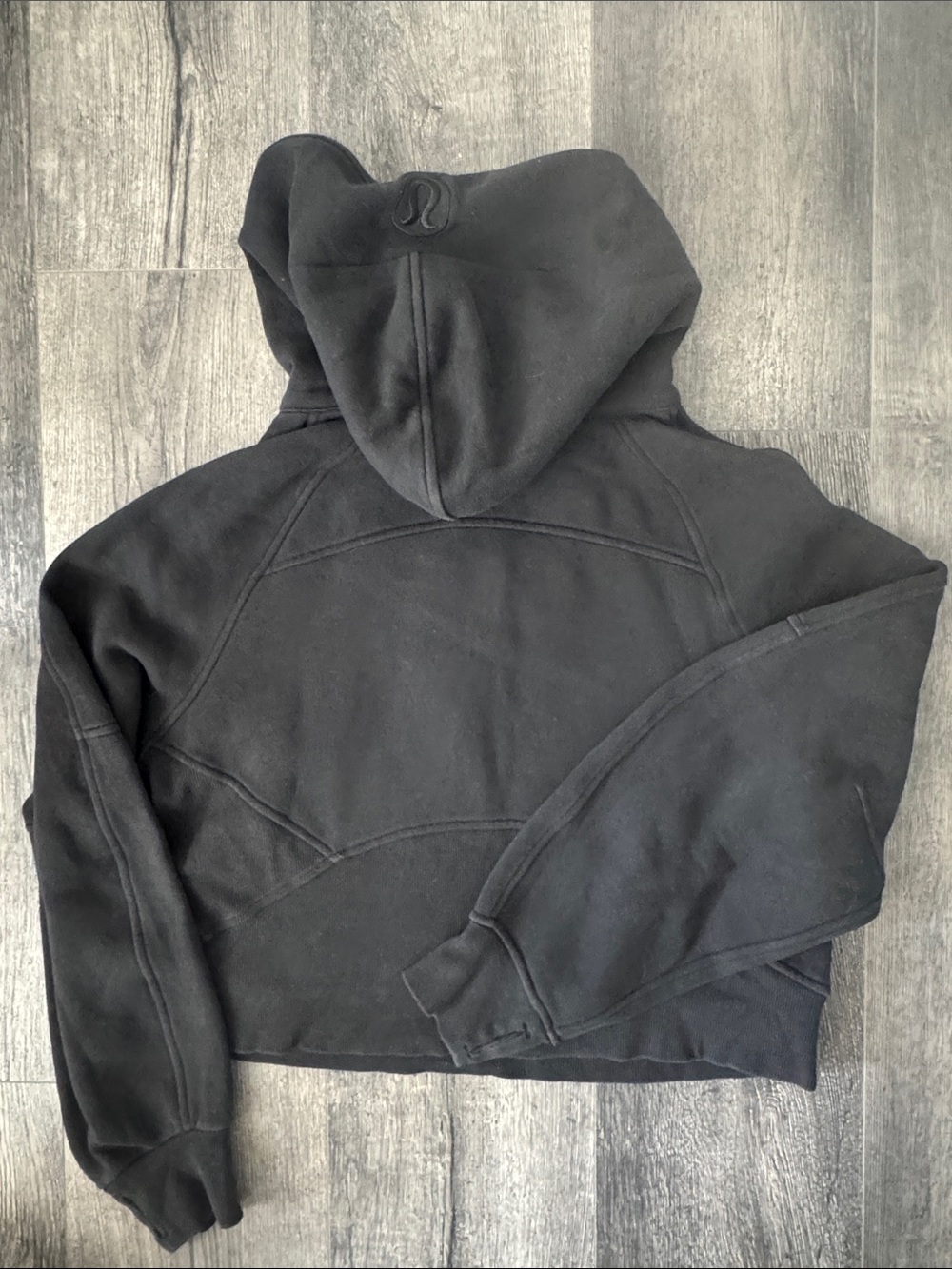 Lululemon Scuba Oversized Half-Zip Hoodie Black/GOLD XS/S - Picture 6 of 6